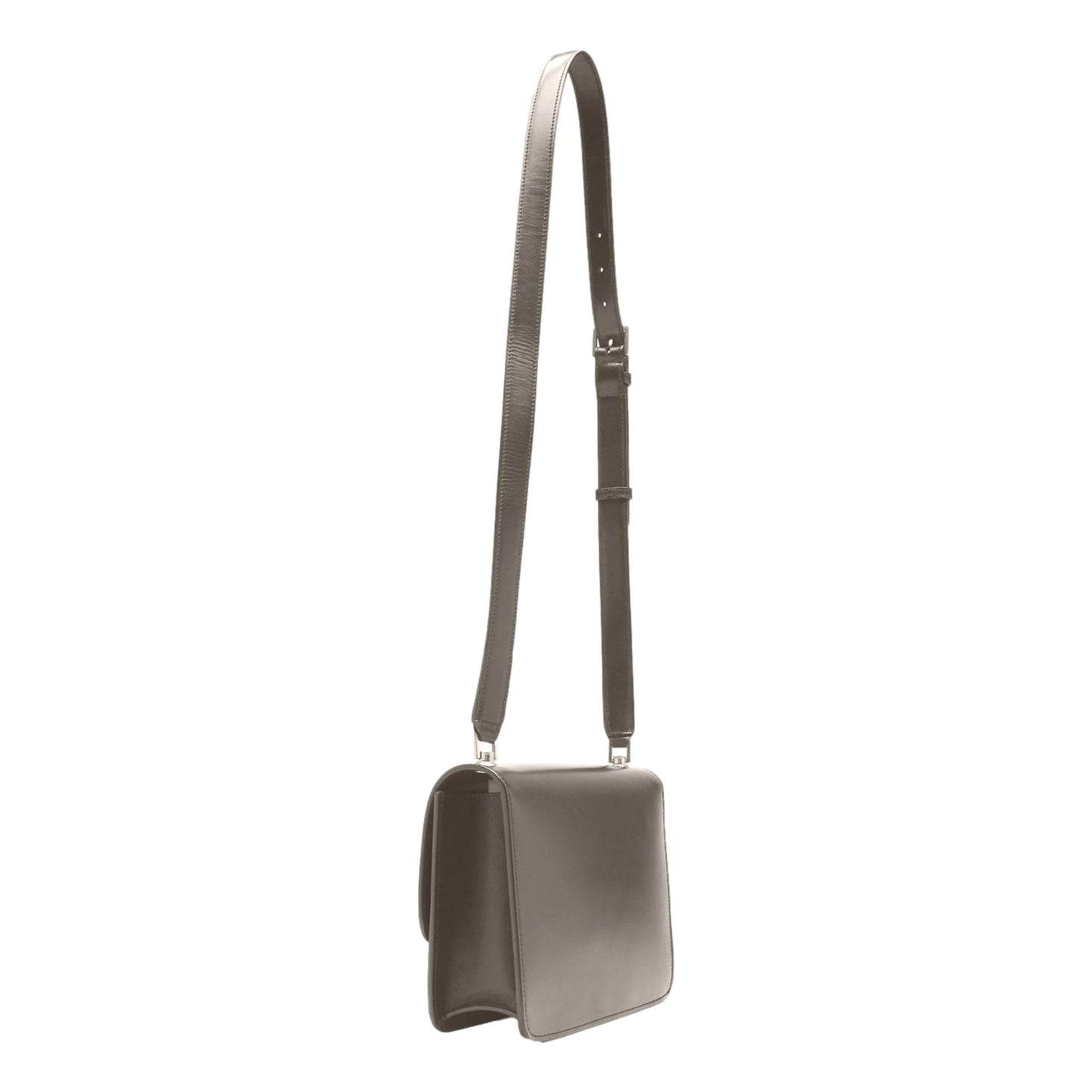 Saint Laurent Carre Taupe Ultra Soft Calf Leather Shoulder Bag 585060