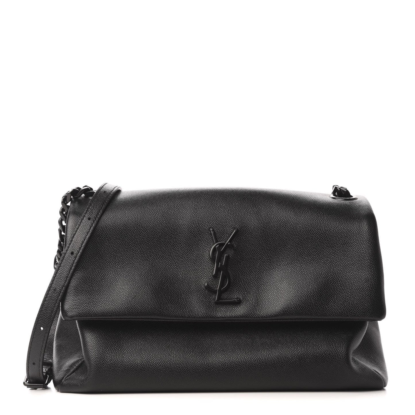 Saint Laurent Grain De Poudre Black Medium West Hollywood Monogram