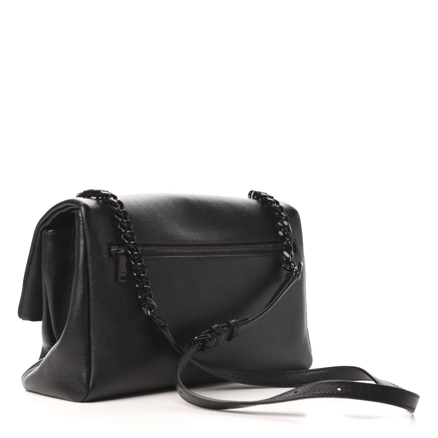 Saint Laurent Grain De Poudre Black Medium West Hollywood Monogram