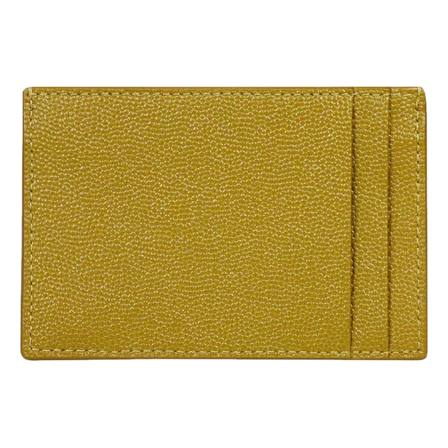 Saint Laurent Uptown Yellow Grain Leather Card Holder 582305