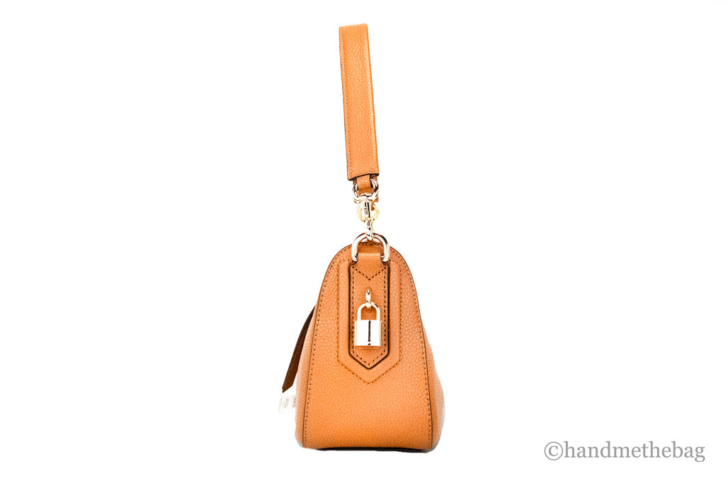 Marc Jacobs Drifter Small Smoked Almond Leather Hobo Shoulder Crossbody Handbag