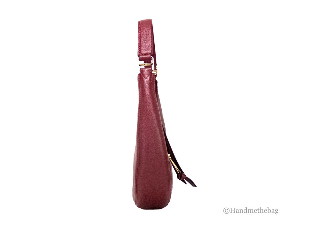 Marc Jacobs Small Pomegranate Pebbled Leather Crescent Shoulder Hobo Handbag