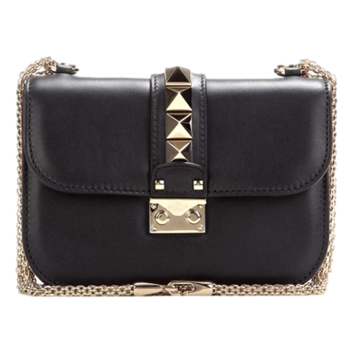 Valentino Garavani Medium Lock Studded Leather Nero