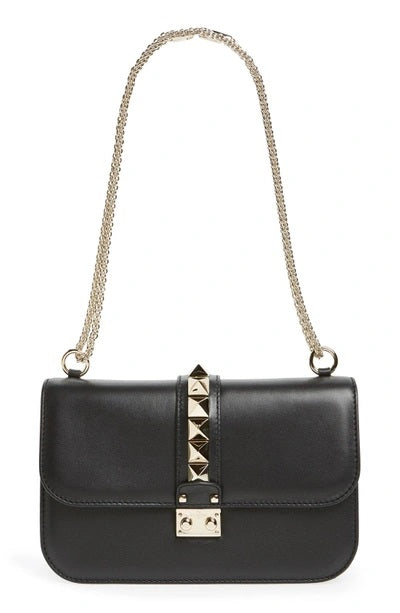 Valentino Garavani Medium Lock Studded Leather Nero