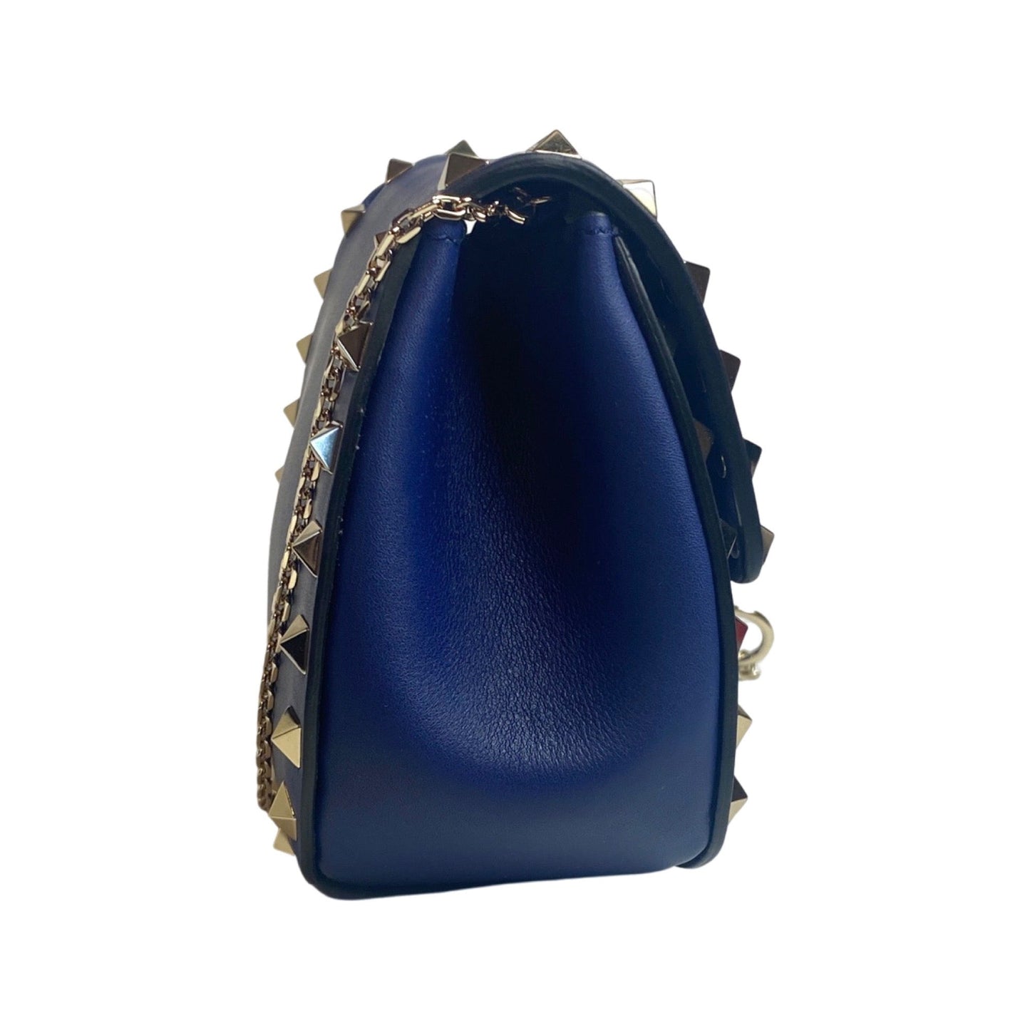 Valentino Garavani Rockstud Blue Smooth Leather Crossbody