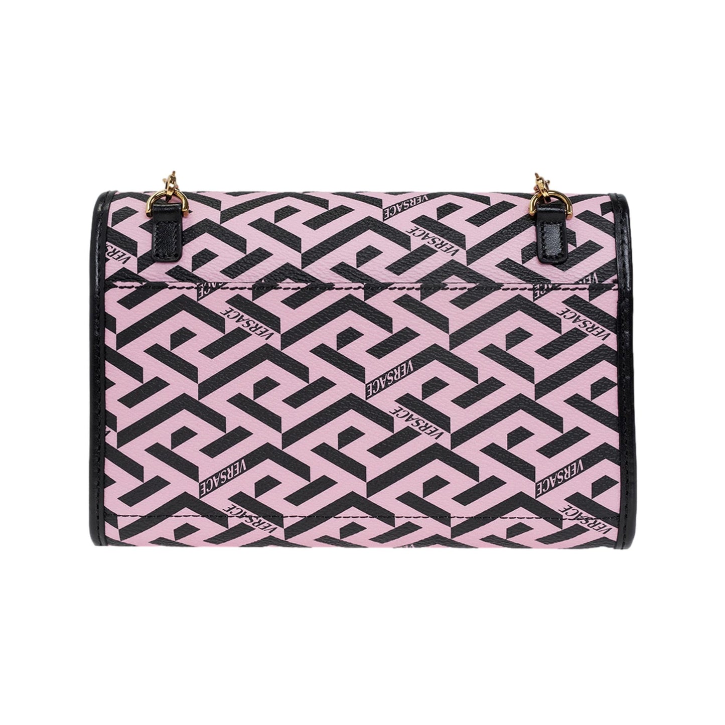 Versace La Greca Signature Canvas Pink and Black Crossbody 1008106