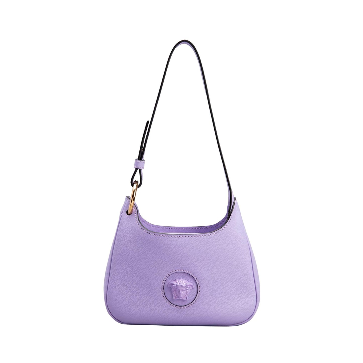 Versace La Medusa Lilac Pebbled Leather Mini Hobo Bag 1000802