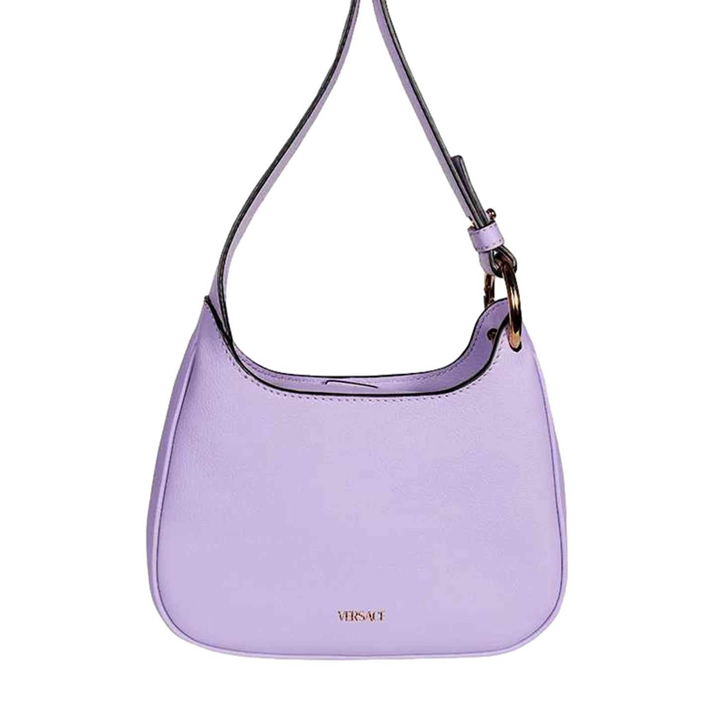 Versace La Medusa Lilac Pebbled Leather Mini Hobo Bag 1000802