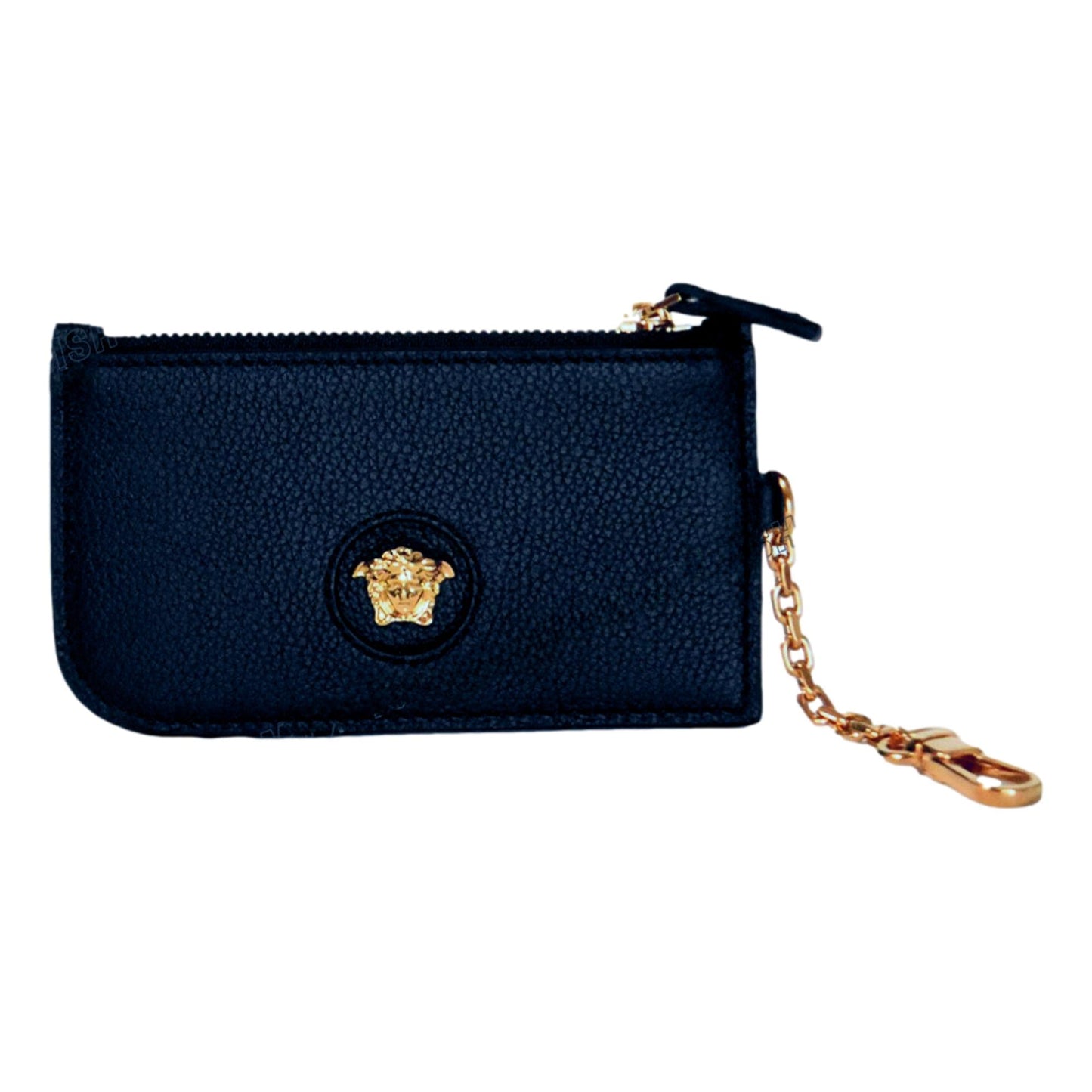 Versace La Medusa Navy Vitello Card Case Key Chain