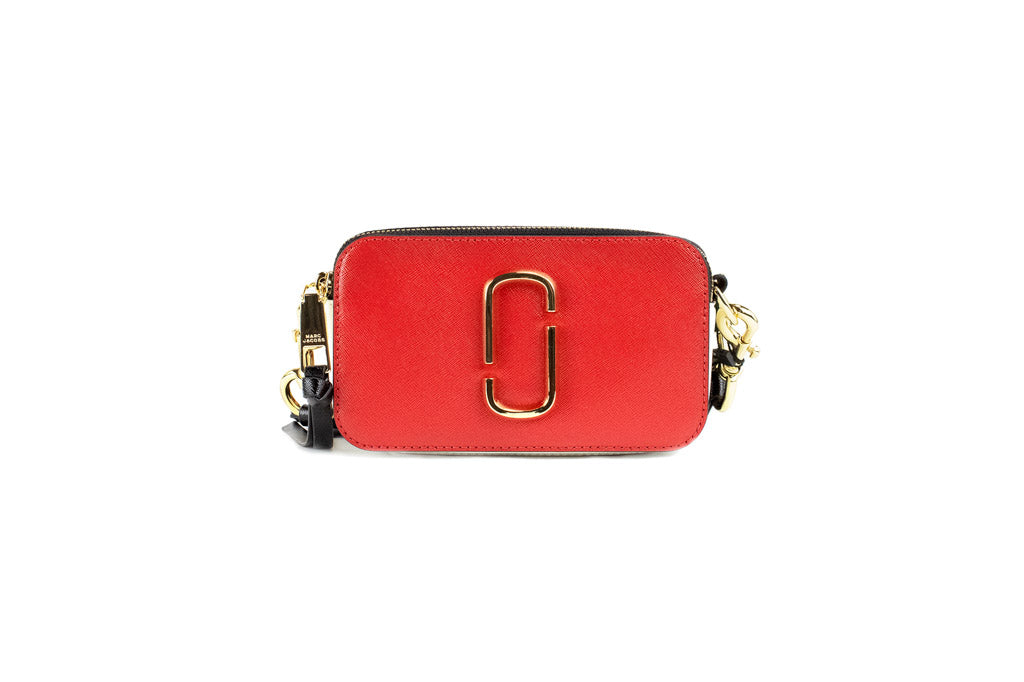 Marc Jacobs The Americana Snapshot Saffiano Leather True Red Shoulder Handbag