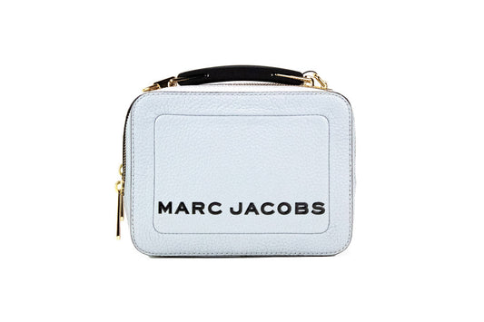 Marc Jacobs The Box Quarry Textured Leather Logo Top Handle Crossbody Handbag