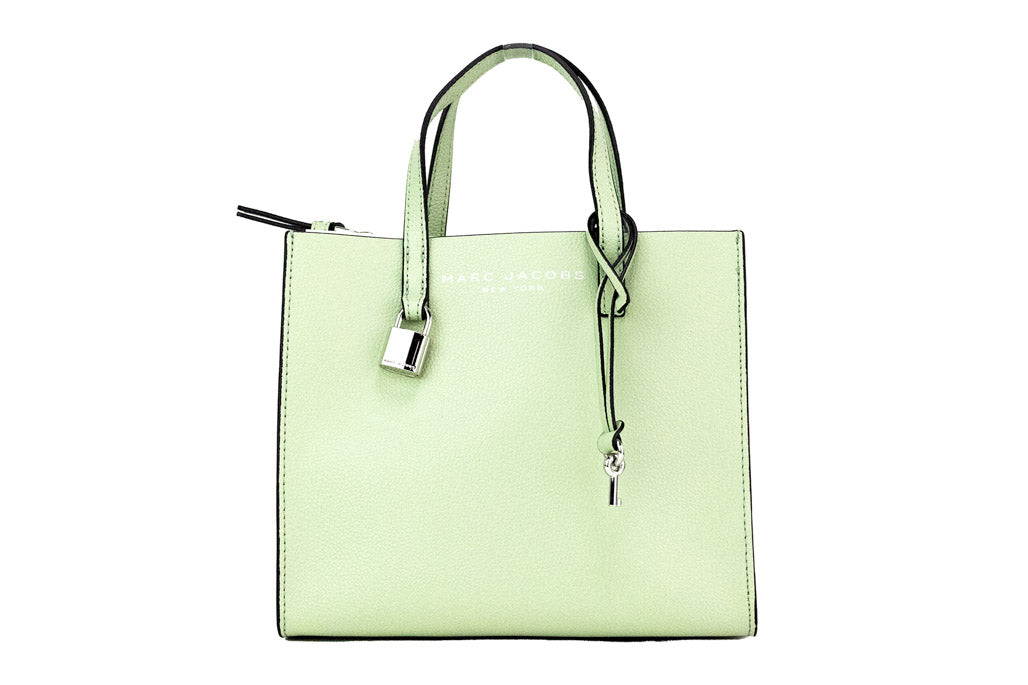 Marc Jacobs Mini Grind Mint Green Pebbled Leather Crossbody Tote Handbag