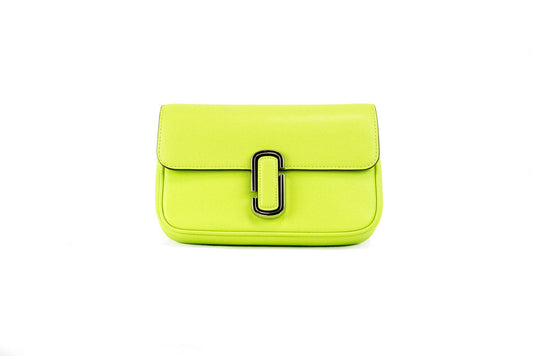 Marc Jacobs The J Marc Green Glow Smooth Leather Shoulder Crossbody Handbag