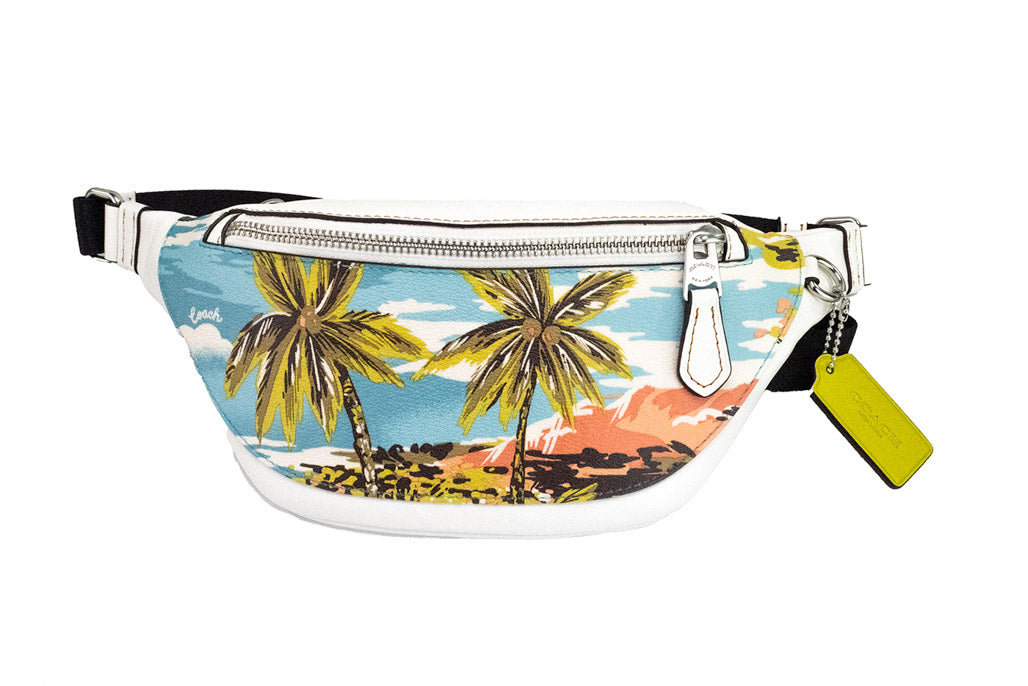 Coach (CK379) Warren Mini Hawaii Printed Leather Belt Bag Waist Fanny Pack